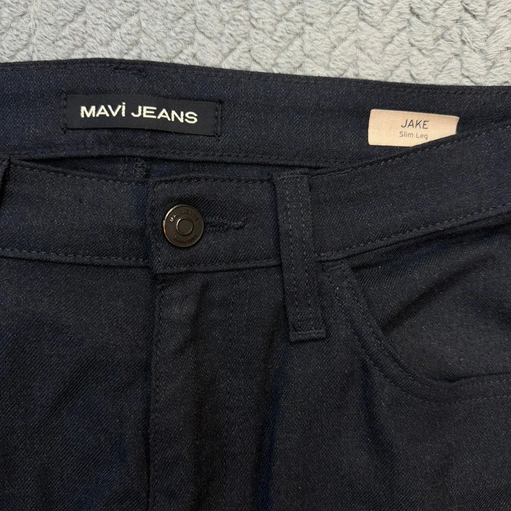Mavi Jake‎ Jeans Mens 32x28 Navy Blue Slim Leg Solid Fit Modern Pants